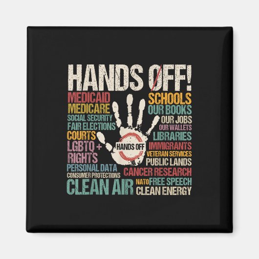 Hände aus Protest Magnet (Vorne)