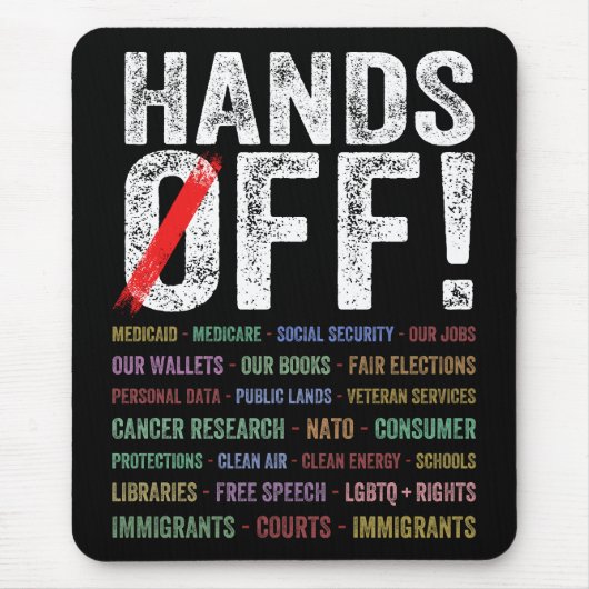 Hände aus Protest Mousepad (Vorne)