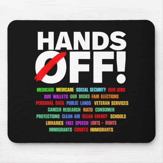 Hände aus Protest Mousepad (Vorne)
