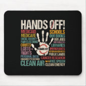 Hände aus Protest Mousepad (Vorne)