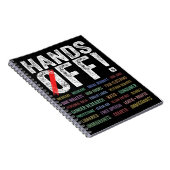 Hände aus Protest Notizblock (Rechte Seite)