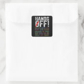 Hände aus Protest Quadratischer Aufkleber (Tasche)