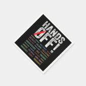 Hände aus Protest Serviette (Ecke)