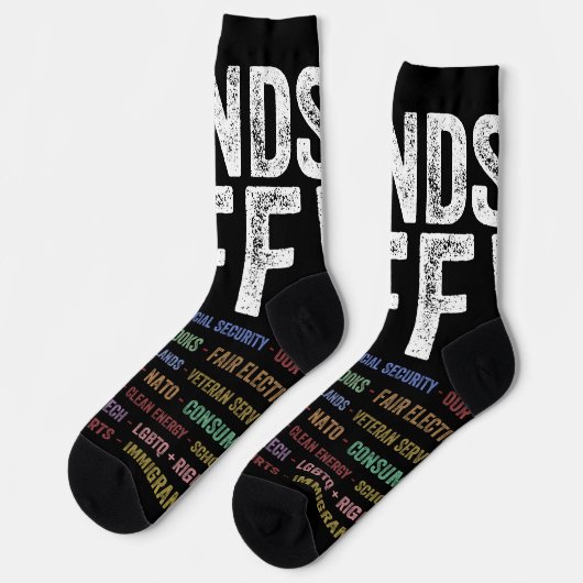 Hände aus Protest Socken (Linkes Detail)