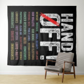 Hände aus Protest Wandteppich (Beispiel (Horizontal))