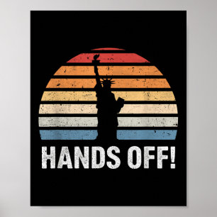 Hände aus Proteststata der Freiheit gegen Poster