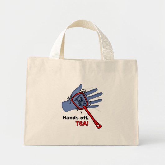 Hände aus, TSA! Tüte Mini Stoffbeutel (Vorne)