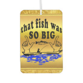 Hände auseinander zeigen einen Fisch und ein Boot Autolufterfrischer (Vorderseite)