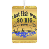 Hände auseinander zeigen einen Fisch und ein Boot Autolufterfrischer (Rückseite)