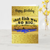 Hände auseinander zeigen einen Fisch und ein Boot Karte (Gelbe Blume)