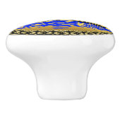 Hände auseinander zeigen einen Fisch und ein Boot Keramikknauf (Seitenansicht)