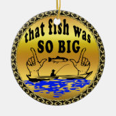 Hände auseinander zeigen einen Fisch und ein Boot Keramikornament (Vorne)