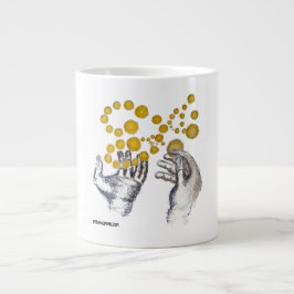 Hände ausgestreckt in die Zukunft Jumbo-Tasse