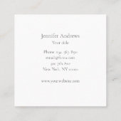 Hände Beige Gray Quadratische Visitenkarte (Rückseite)