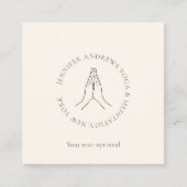 Hände Beige Gray Quadratische Visitenkarte (Vorderseite)