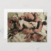 Hände Berühren Vintage Zauberlängen-Schiebeschleif Postkarte (Vorne/Hinten)