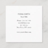 Hände Blush Gray Quadratische Visitenkarte (Rückseite)