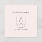 Hände Blush Gray Quadratische Visitenkarte (Vorderseite)
