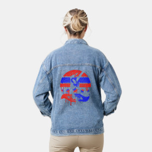 Hände der Einheit Jeansjacke