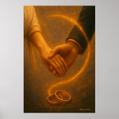 Hände der Ewigkeit – Himmlische Hochzeitskunst Poster (Vorne)