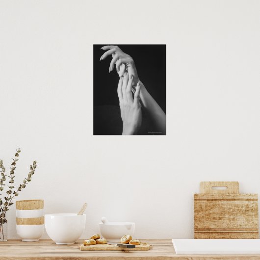 Hände der Frau Poster (Küche)