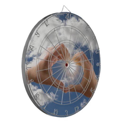 Hände der Liebe Dartscheibe (Vorderseite Links)