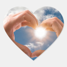 Hände der Liebe Herz-Aufkleber