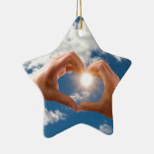 Hände der Liebe Keramikornament (Rechts)