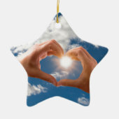 Hände der Liebe Keramikornament (Vorne)