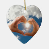 Hände der Liebe Keramikornament (Rechts)