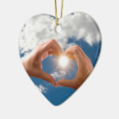 Hände der Liebe Keramikornament (Links)