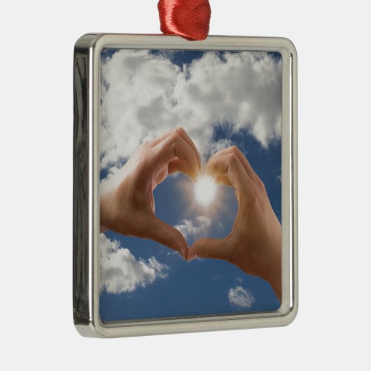 Hände der Liebe Ornament Aus Metall (Rechts)