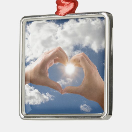 Hände der Liebe Ornament Aus Metall (Links)