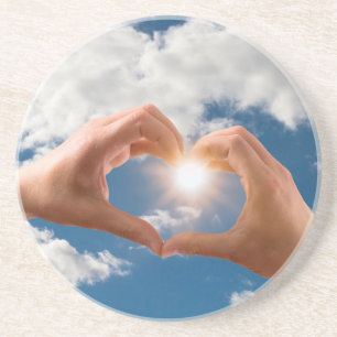 Hände der Liebe Sandstein Untersetzer