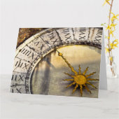 HÄNDE DER ZEIT Große Grußkarte Karte (Gelbe Blume)