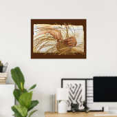 Hände des AktionskorbWebers Poster (Heimbüro)