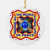 Hände des Friedens Keramikornament (Vorne)