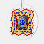 Hände des Friedens Keramikornament (Links)