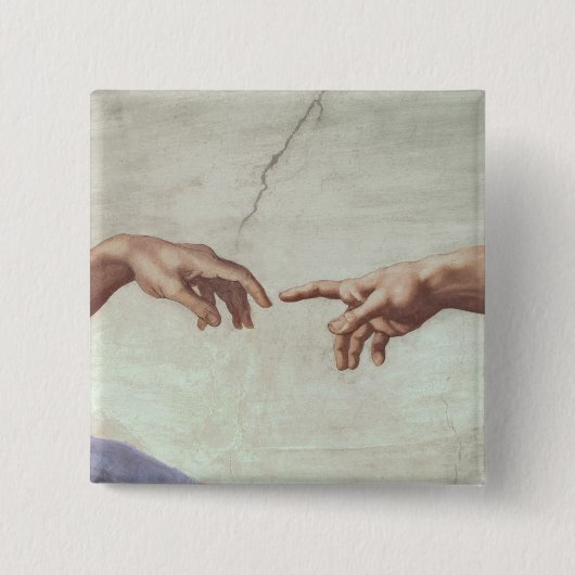 Hände des Gottes und des Adams Button (Vorderseite)