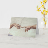 Hände des Gottes und des Adams Karte (Gelbe Blume)