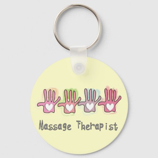 "Hände" des Massagetherapeuten Designgeschenke Schlüsselanhänger (Vorderseite)