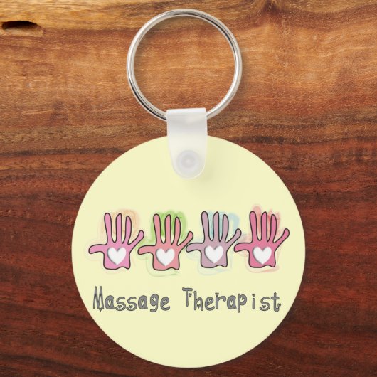 "Hände" des Massagetherapeuten Designgeschenke Schlüsselanhänger (Vorderseite)