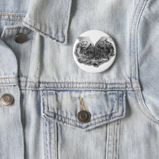 Hände des Stütznur Knopfes Button (Beispiel)