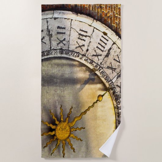 HÄNDE DES TIME-Badetuch-Set Strandtuch (Vorderseite)