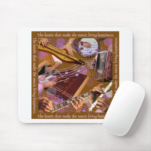 Hände, die die Musik. machen. Machen Sie Glück Mousepad (Mit Mouse)