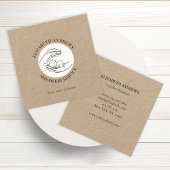 Hände, die ein Baby-simpel-modern halten Quadratische Visitenkarte