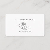 Hände, die ein Baby-simpel-modern halten Visitenkarte (Vorderseite)