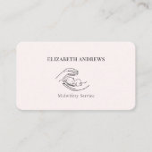 Hände, die ein Baby-simpel-modern halten Visitenkarte (Vorderseite)