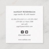 Hände Dritter EYE Moon Moth Yoga Spiritueller Coac Quadratische Visitenkarte (Rückseite)