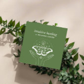 Hände Dritter EYE Moon Moth Yoga Spiritueller Coac Quadratische Visitenkarte